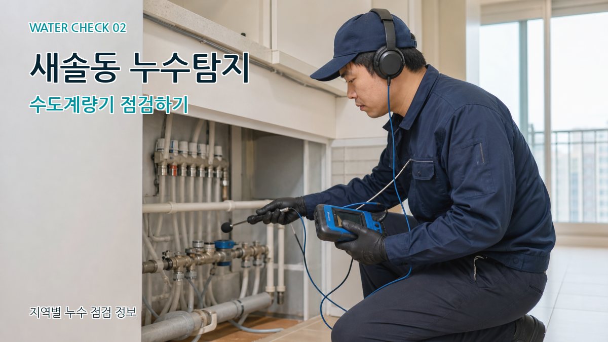 새솔동 화장실누수 누수탐지 이미지