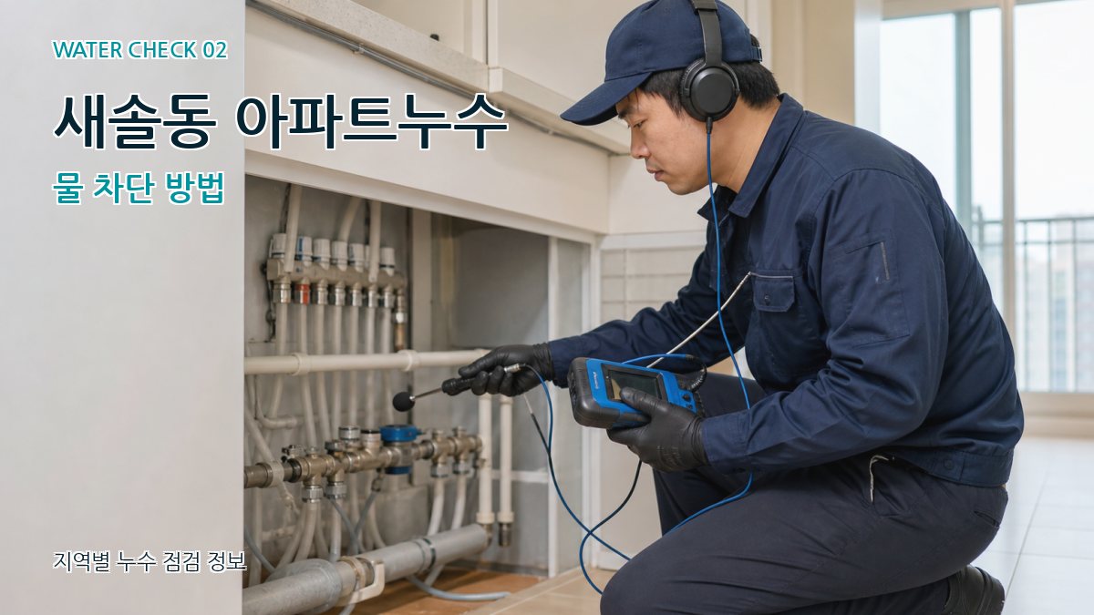 새솔동 화장실누수 누수탐지 이미지