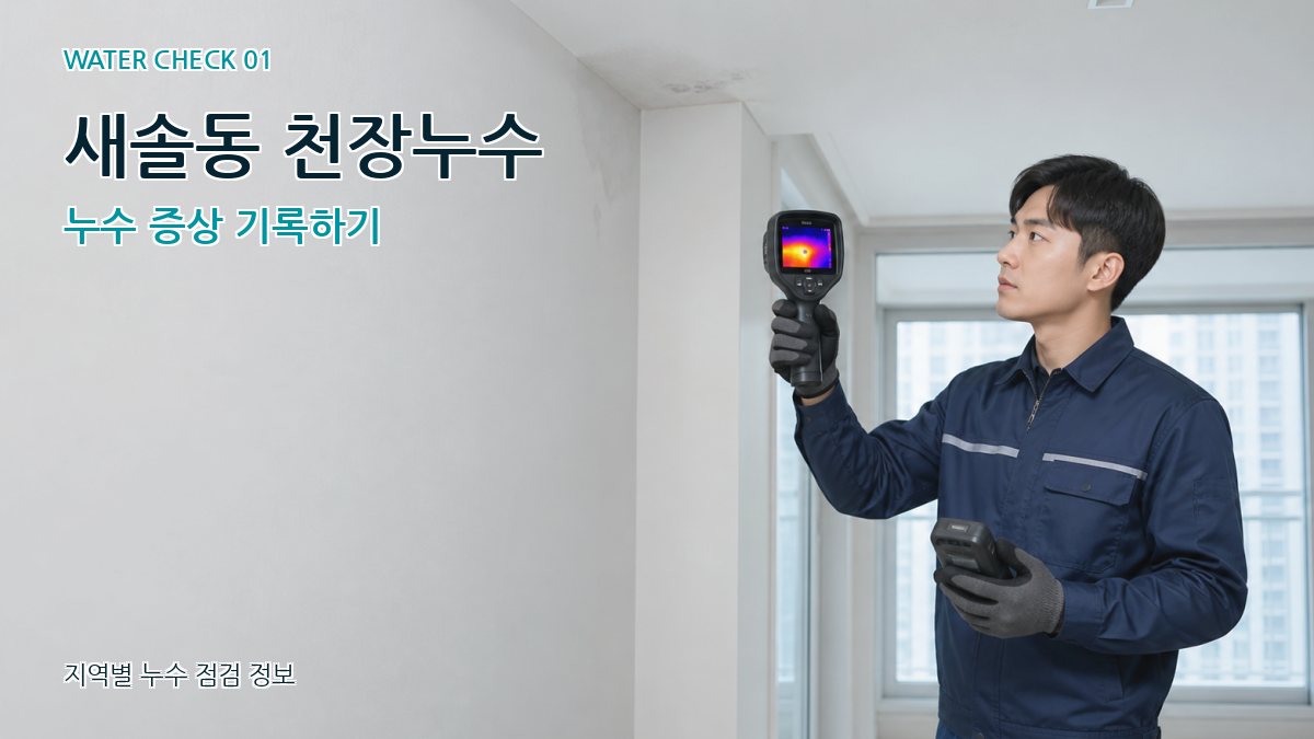 새솔동 아파트누수 누수탐지 이미지