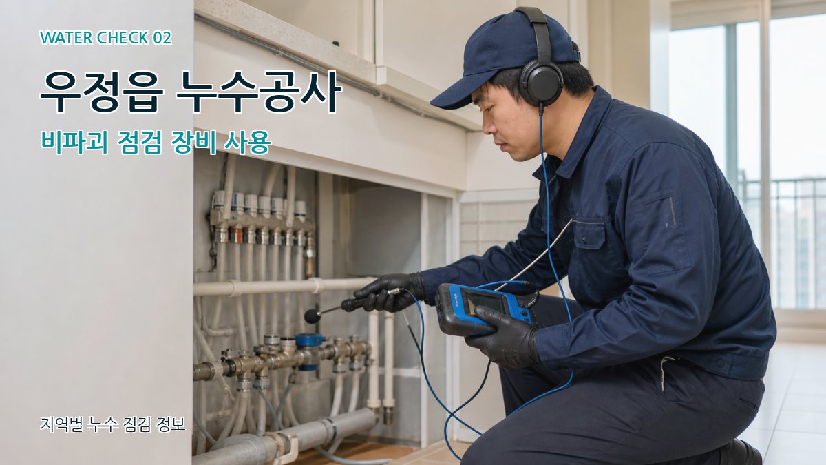 우정읍 화장실누수 누수탐지 이미지