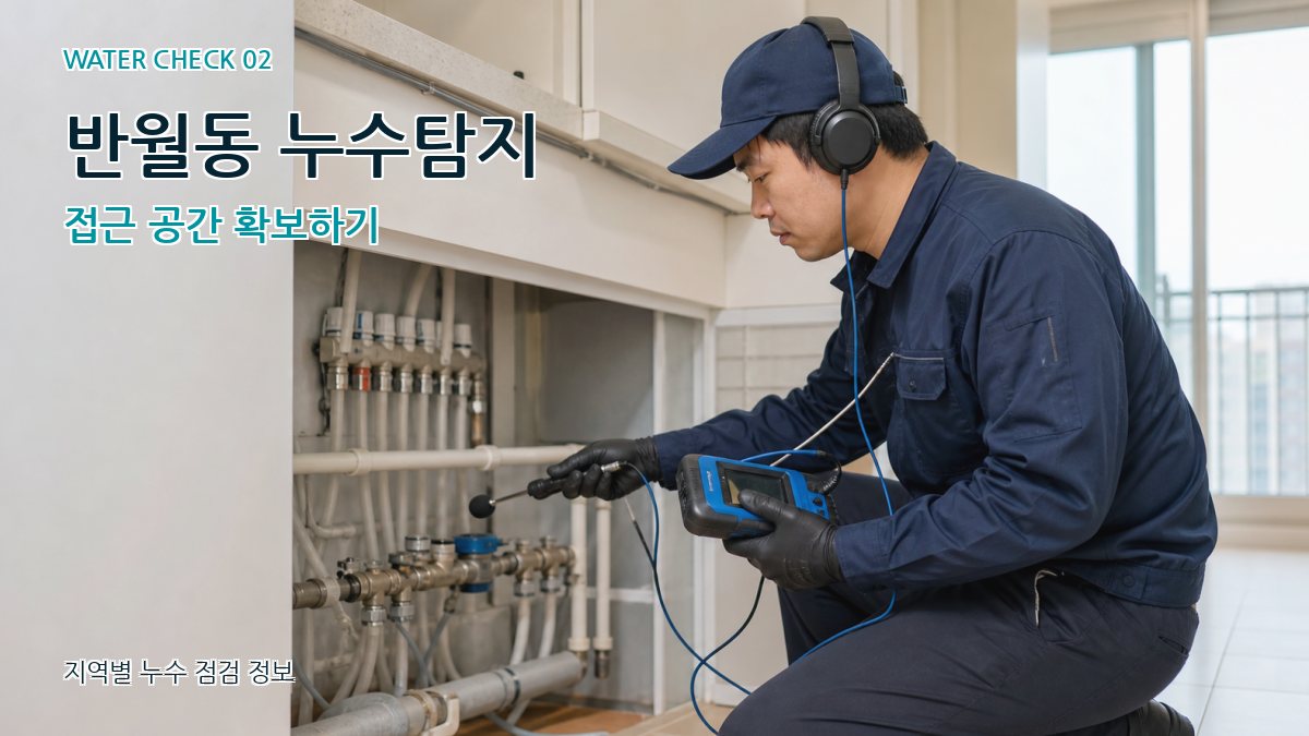 반월동 화장실누수 누수탐지 이미지