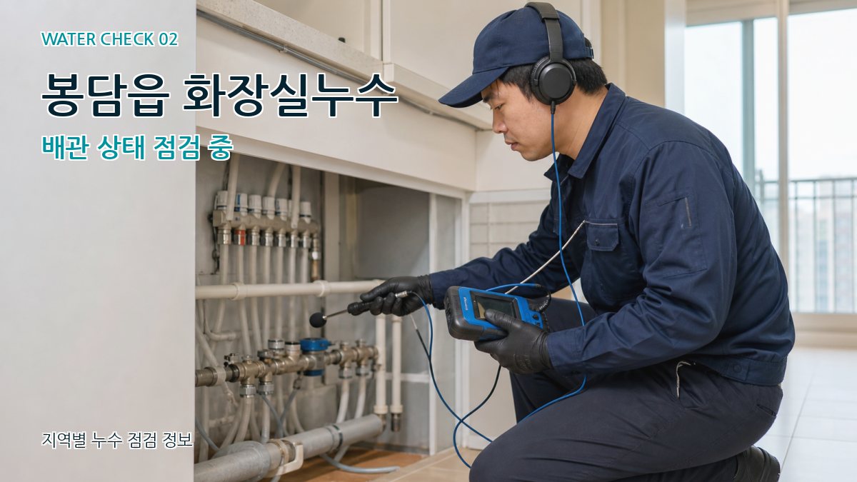 봉담읍 화장실누수 누수탐지 이미지