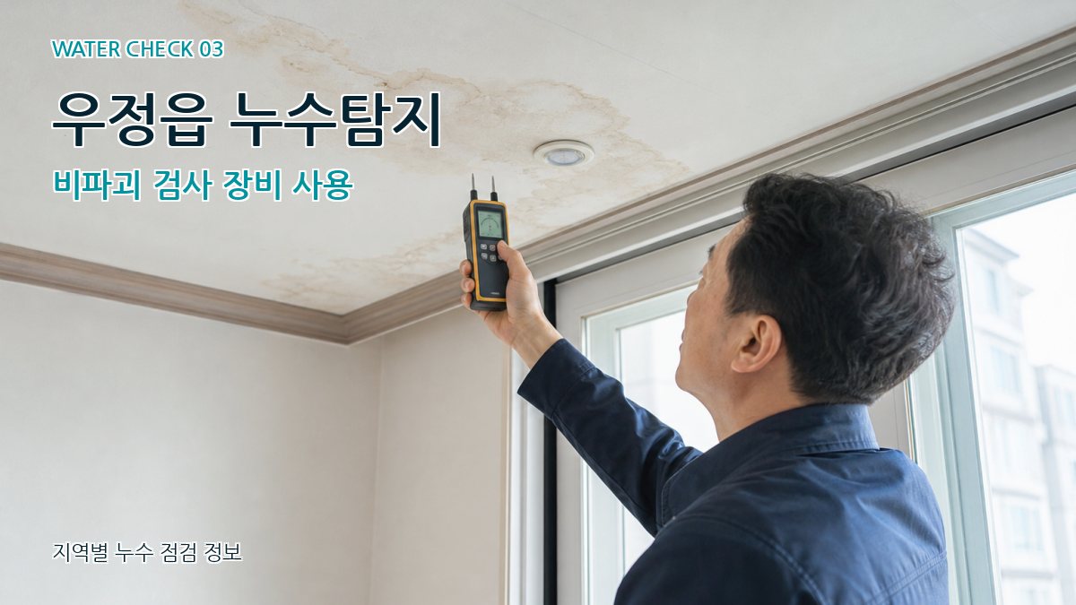 우정읍 천장누수 누수탐지 이미지