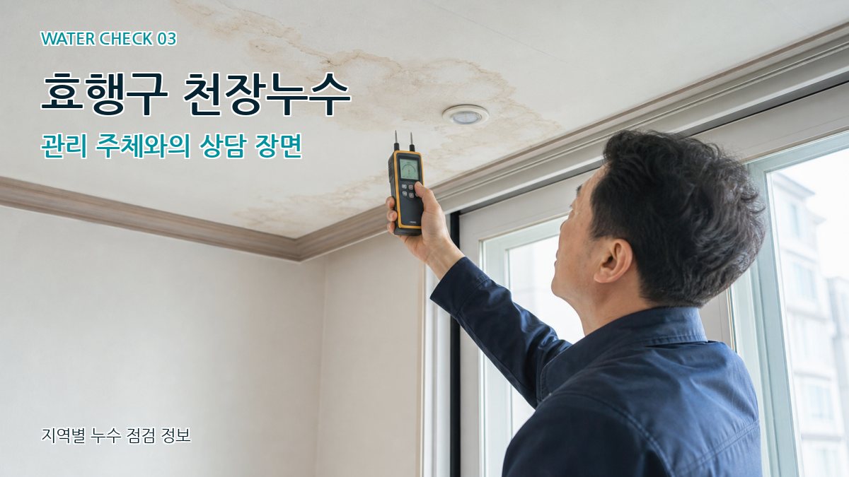 효행구 천장누수 누수탐지 이미지