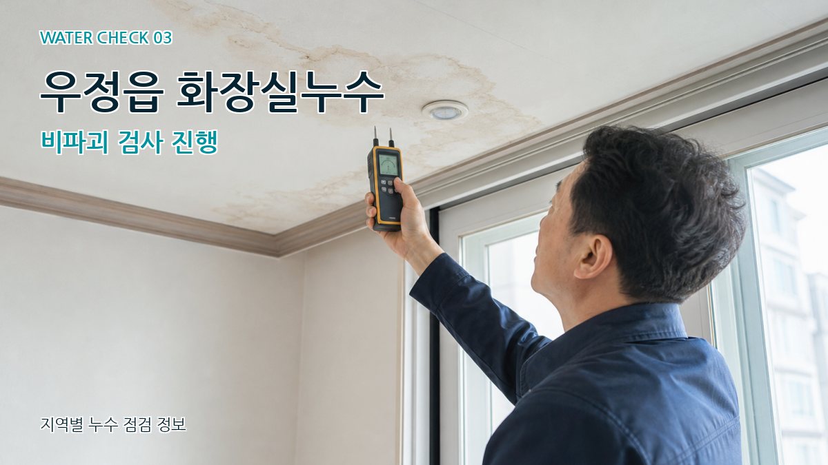 우정읍 천장누수 누수탐지 이미지