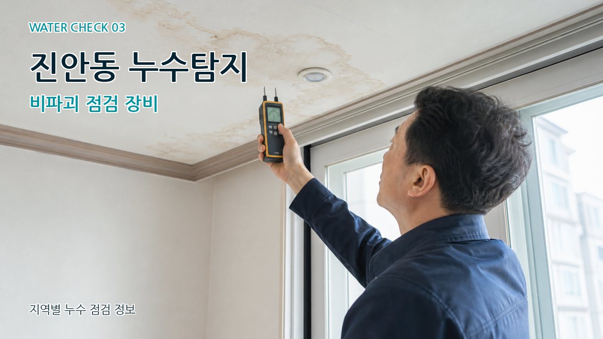 진안동 천장누수 누수탐지 이미지