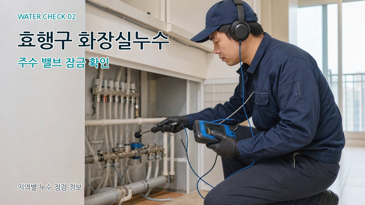 효행구 화장실누수 누수탐지 이미지