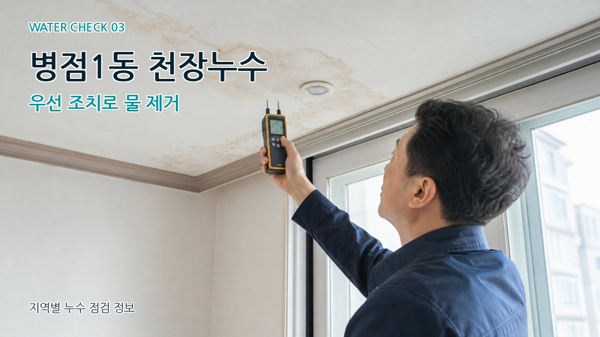 병점1동 천장누수 누수탐지 이미지